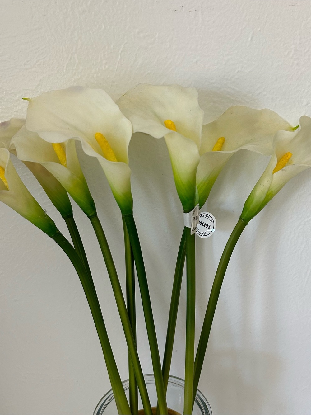EUC REAL TOUCH WHITE CALLA LILY FLOWER BUNDLE – 8 STEMS 20” Tall